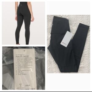 NWT 🍋 Lululemon 🍋 Align 25"  Black Size 4